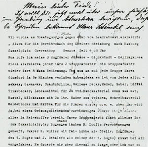 Ausschnitt aus Eckhards Brief zu den Hamburger Ereignissen